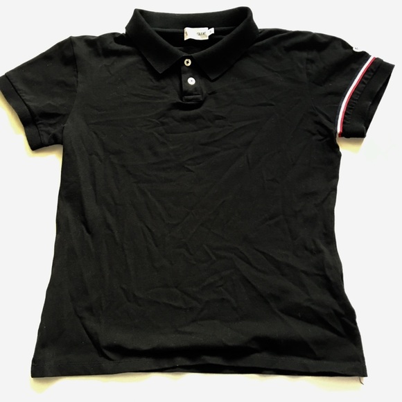 Moncler Tops - MONCLER Black Basic Polo Size Medium
